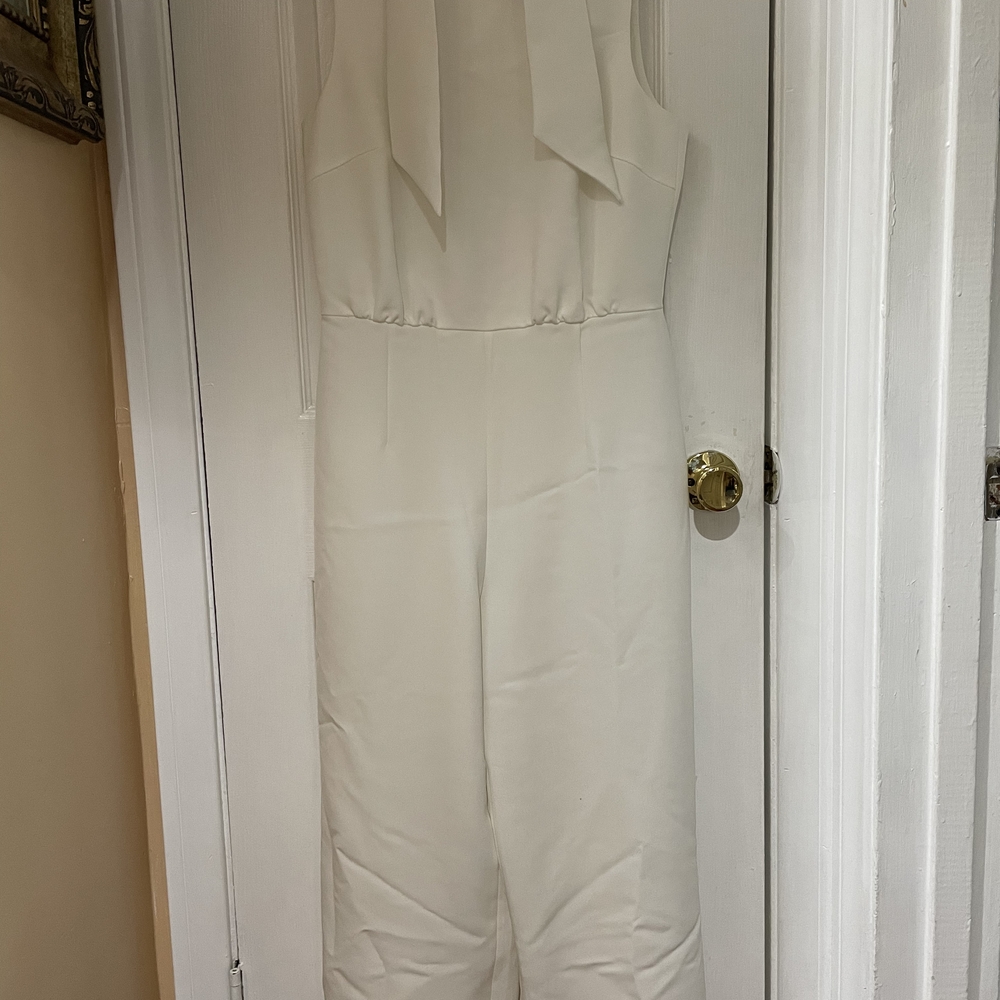 Club Monaco Ivory Sleeveless Jumpsuit